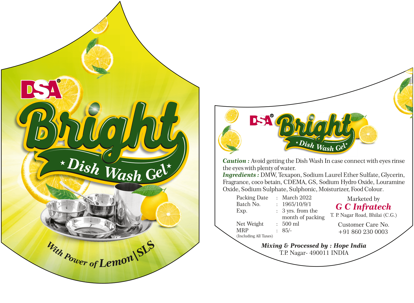 DSA Bright Dish Wash Gel